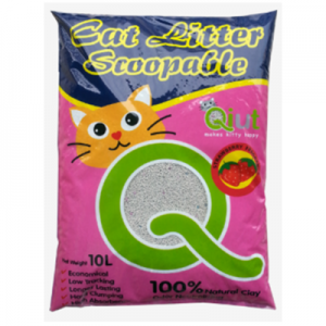 QIUT Scoop-away Cat Litter – Strawberry 10L – FIDO Pet Products